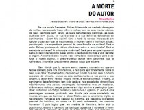 A Morte do Autor, Roland Barthes